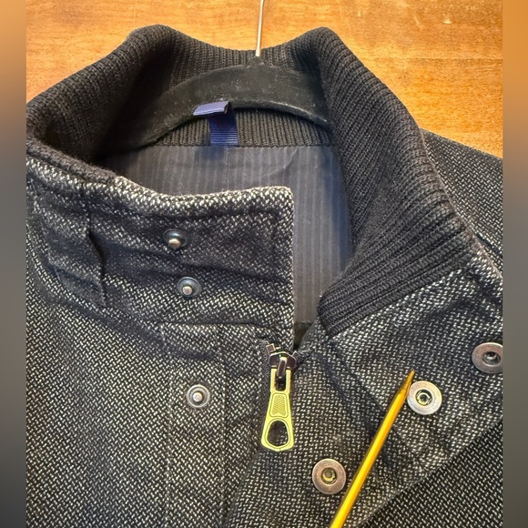 John Barritt Black Tweed Lined Mens Car Coat - Picture 2 of 12